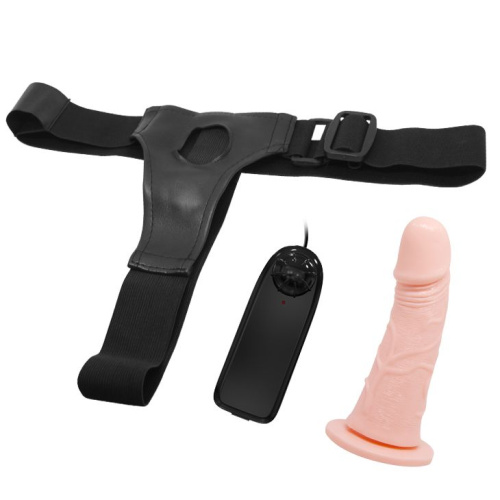 Страпон с вибрацией для мужчин Baile Ultra Passionate Harness Vibrating, 15 см